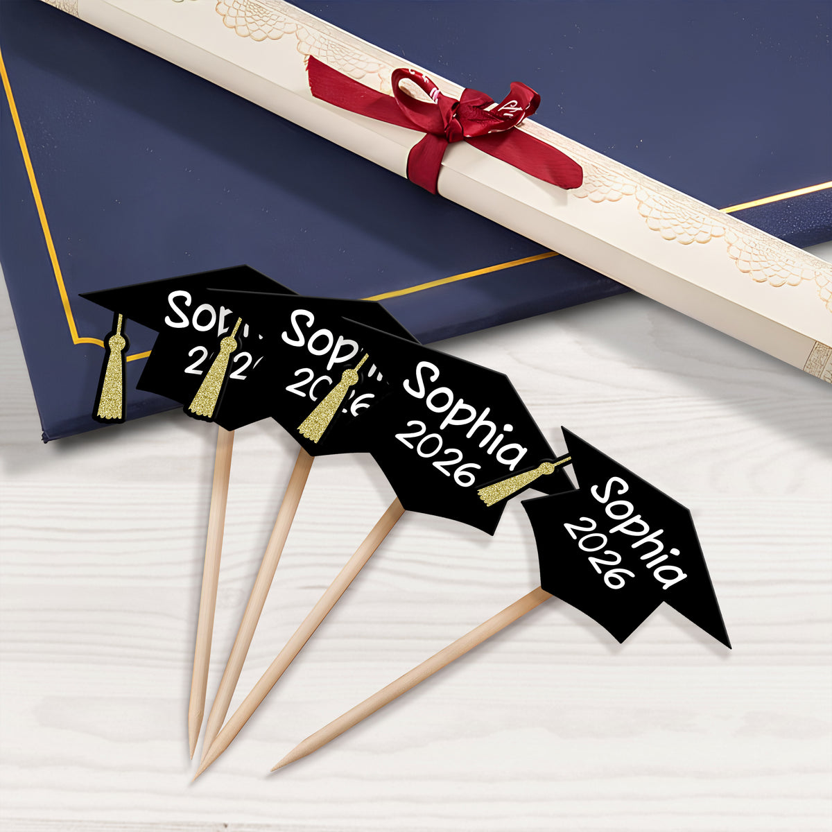 Custom Name Personalized Graduation Cupcake Toppers HA75 920078