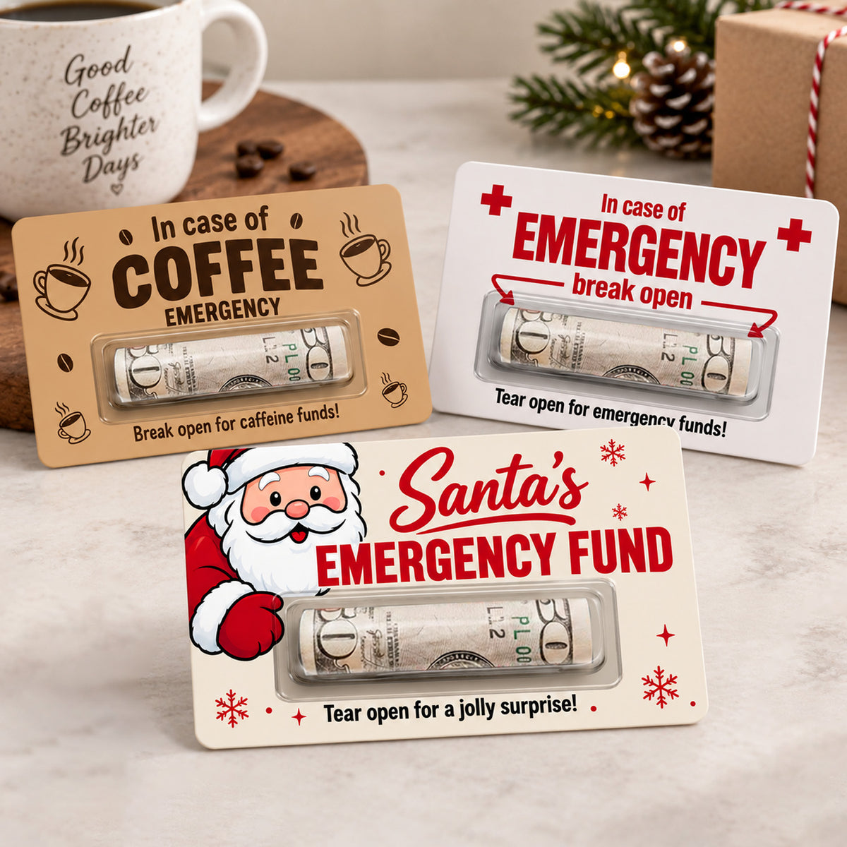 Personalized Funny Christmas Money Holder, Creative Holiday Cash Gift CH07 180534