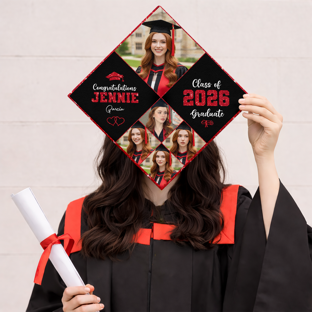Custom Photo Class Of 2026 Personalized Graduation Cap Topper HA75 920814