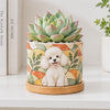 Custom Cute Dog Cat Mosaic Style Photo Plant Pot For Dog, Cat Lovers LM32 670609