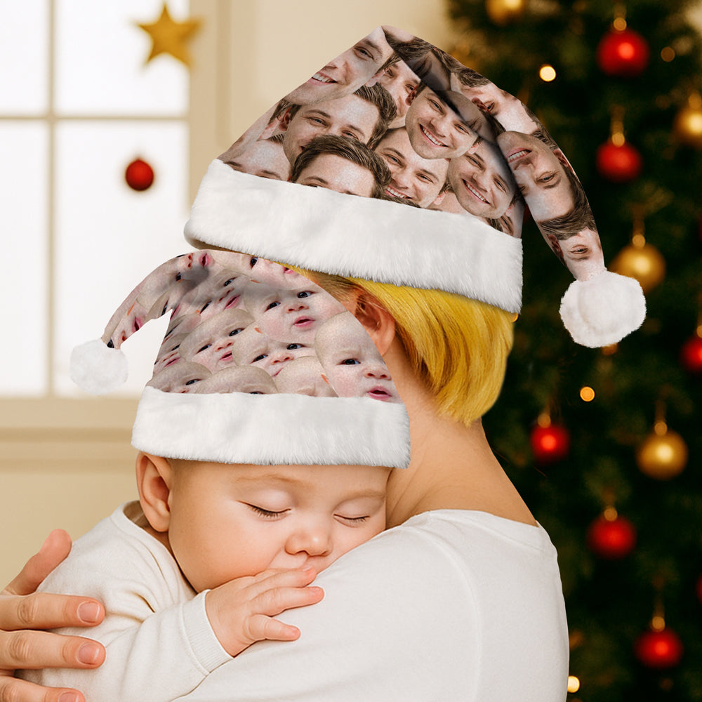 Custom Funny Human Face Portrait Unique Santa Hat For Family Gift LM32 895353