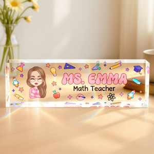 Custom Teacher Name Desk Name Plate Back To School Gift For Teacher CH07 896204