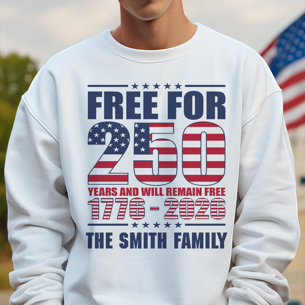 Custom Family Name Free For 250 Years Independence Day Patriotic Bright Shirt LM32 895181