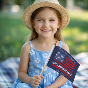 USA 250th Anniversary Us Flag Handheld Flag HA75 898846