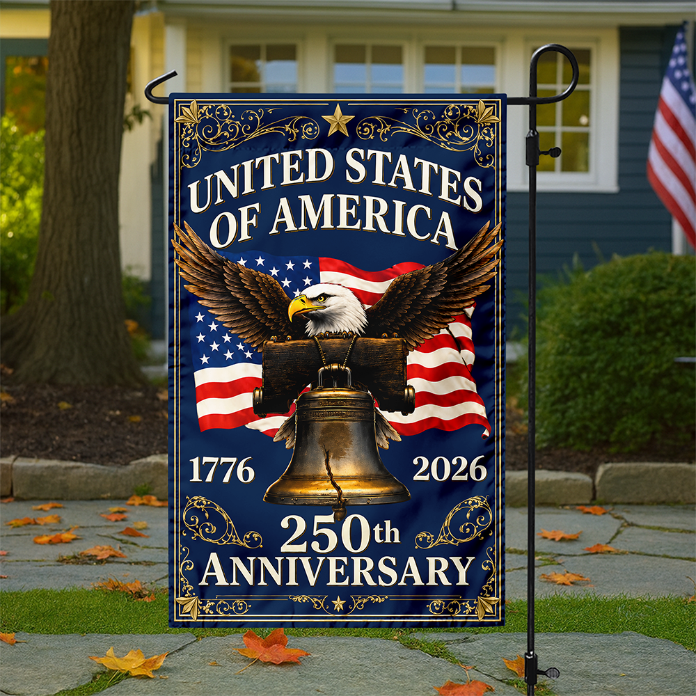 Personalized 250th Anniversary 1776–2026 Eagle & Liberty Bell Garden Flag LM32 669267