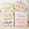Personalized Name Floral Embroidered Makeup Bag - Gift For Girlfriend, Women Toiletry Bag, Bridesmaid Gift LM32 897409