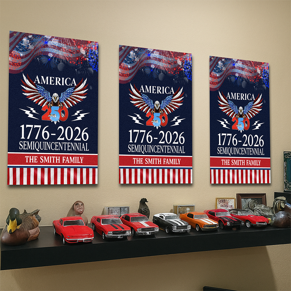 Custom Family Name America 250 Years Semiquincentennial 1776-2026 Metal Sign TH10 169445