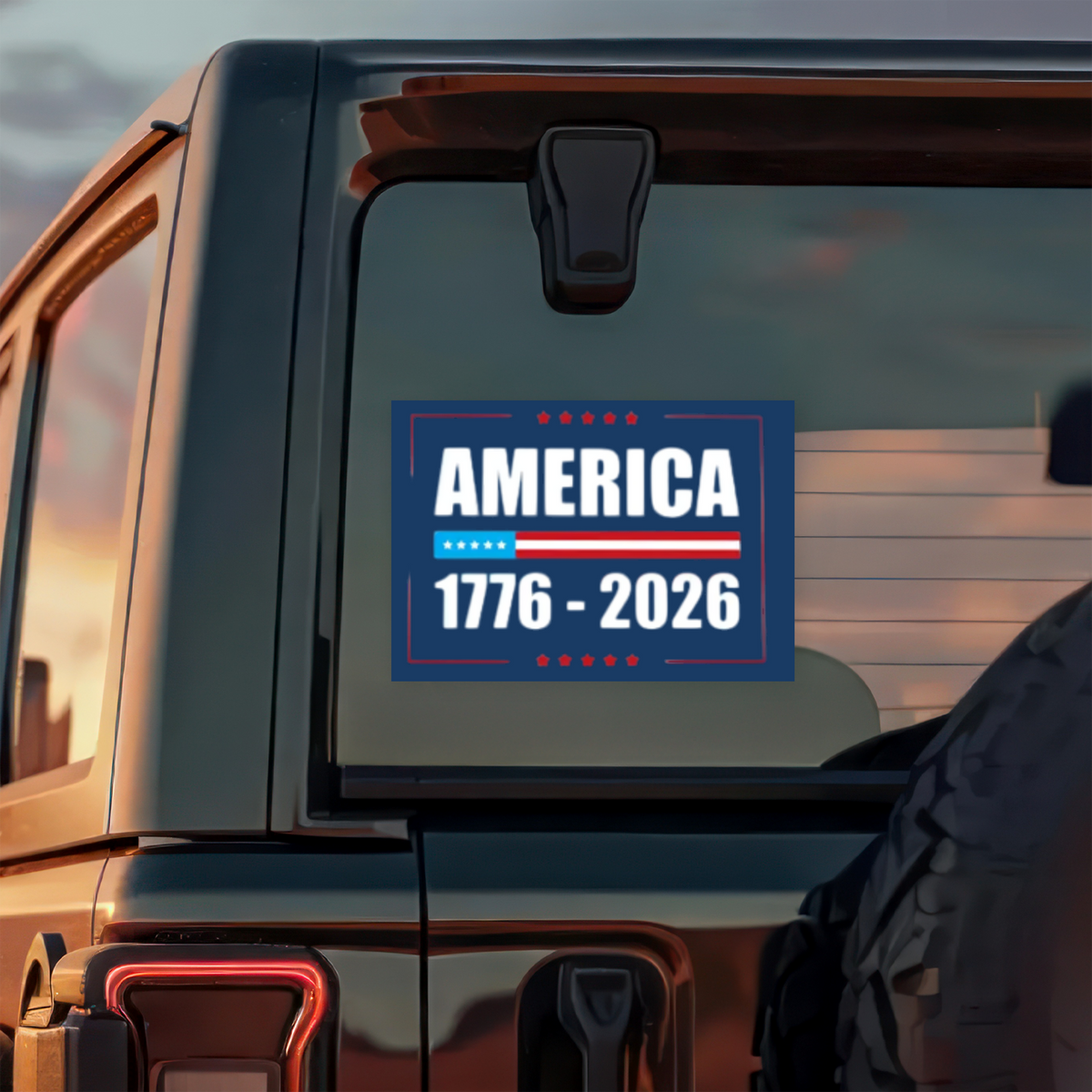 America 1776-2026 Car Window Decal Sticker TH10 896755