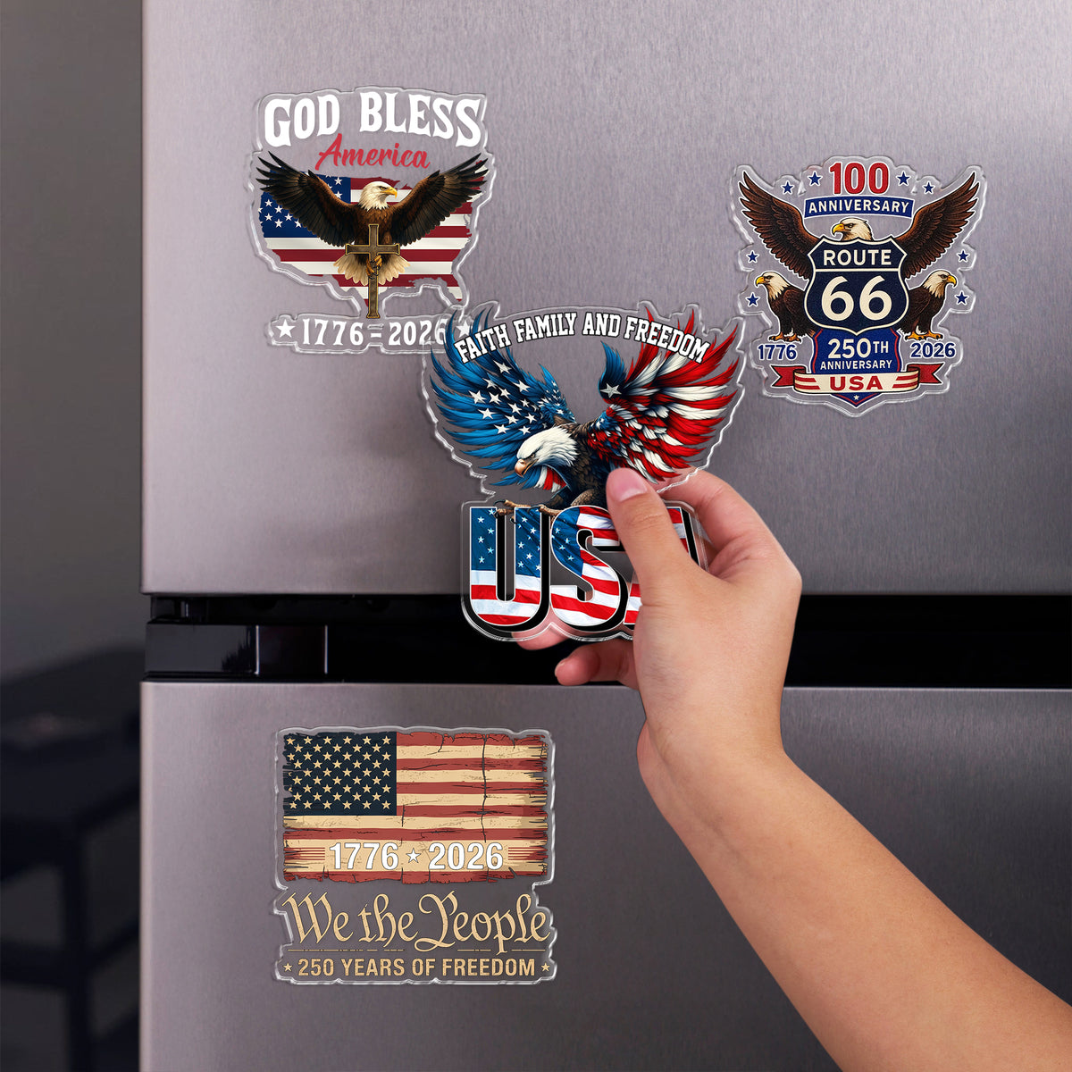 Patriotic 250th Anniversary Acrylic Magnet HA75 921054