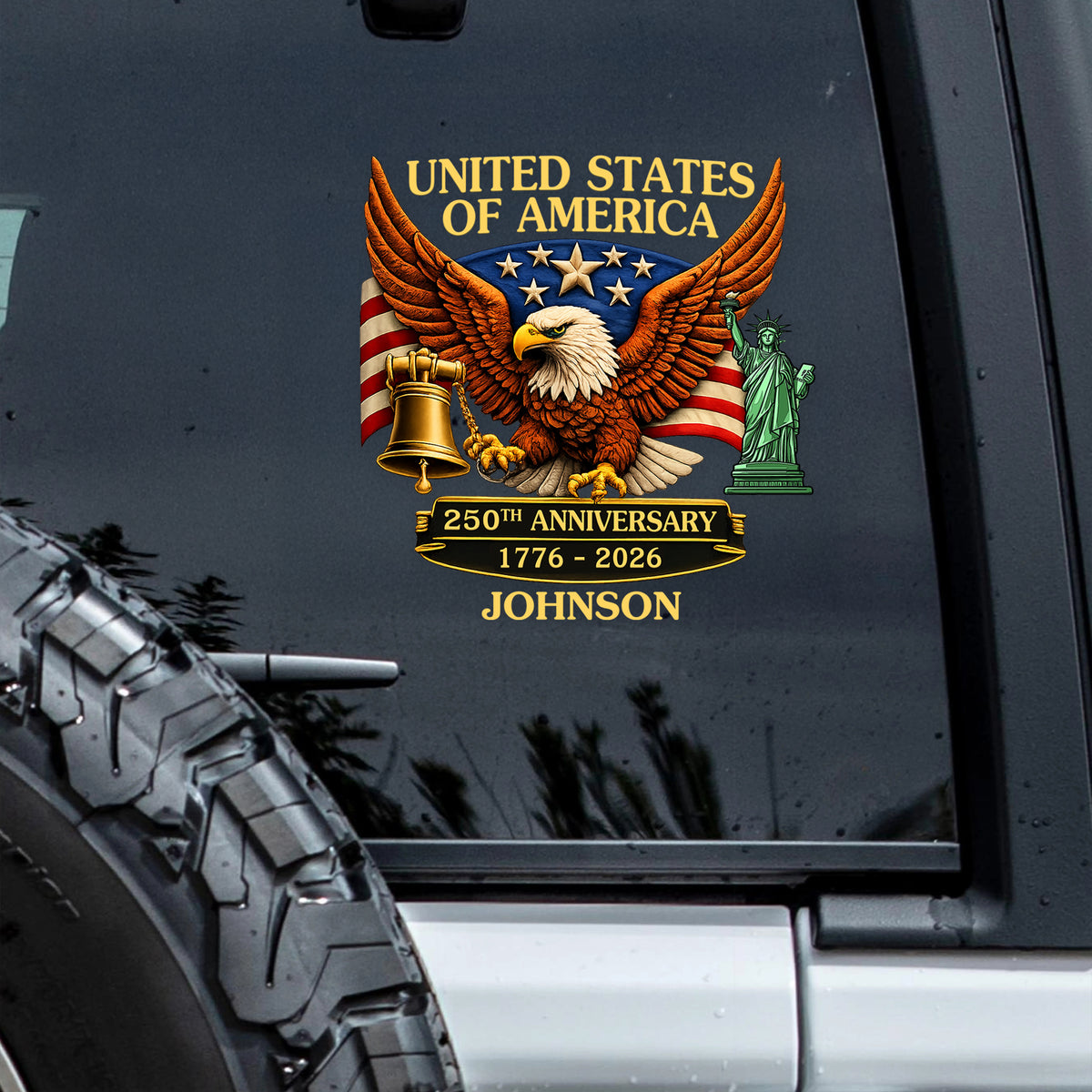 United State Of America 250th Anniversary Car Window Decal Sticker TH10 898693