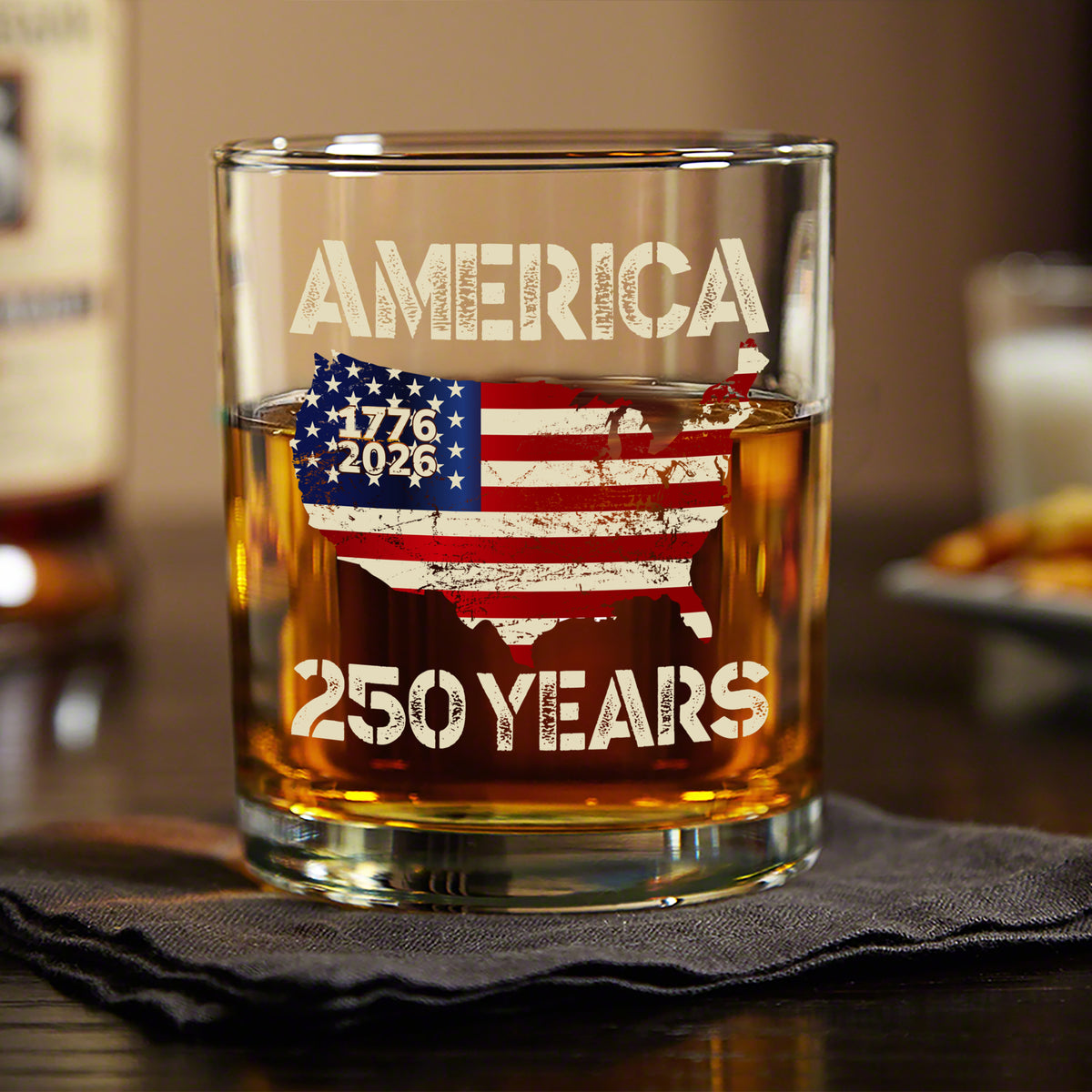 250 Years America Anniversary 250th Independence Day Whiskey Glass HA75 897356