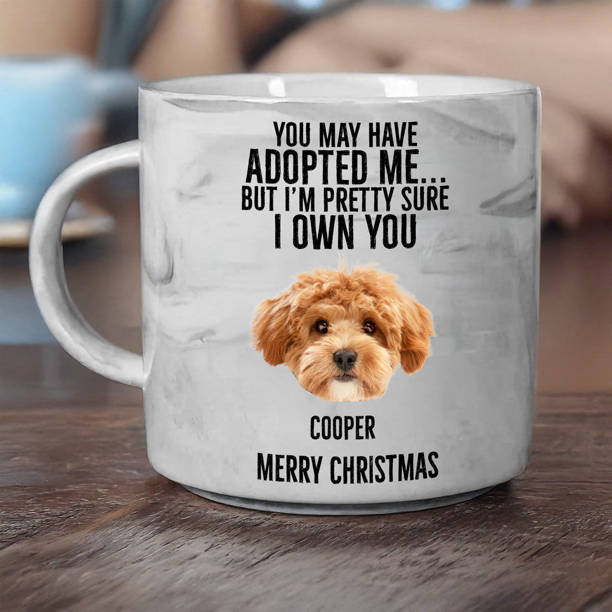 Custom Photo I'm Pretty Sure I Own You Personalized Marble Mug For Dog Lover LM32 895071