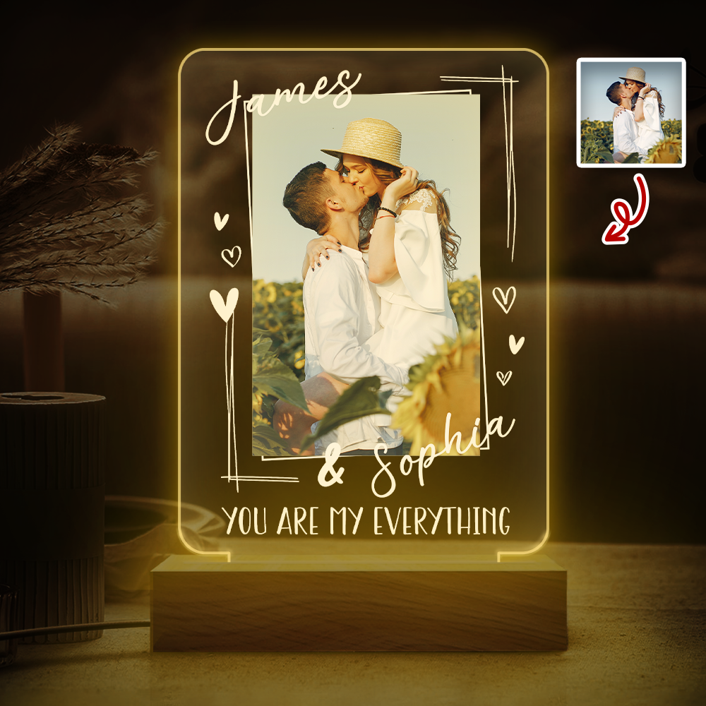 Custom Photo LED Night Light Valentine's Day Gift For Couple HO82 901040