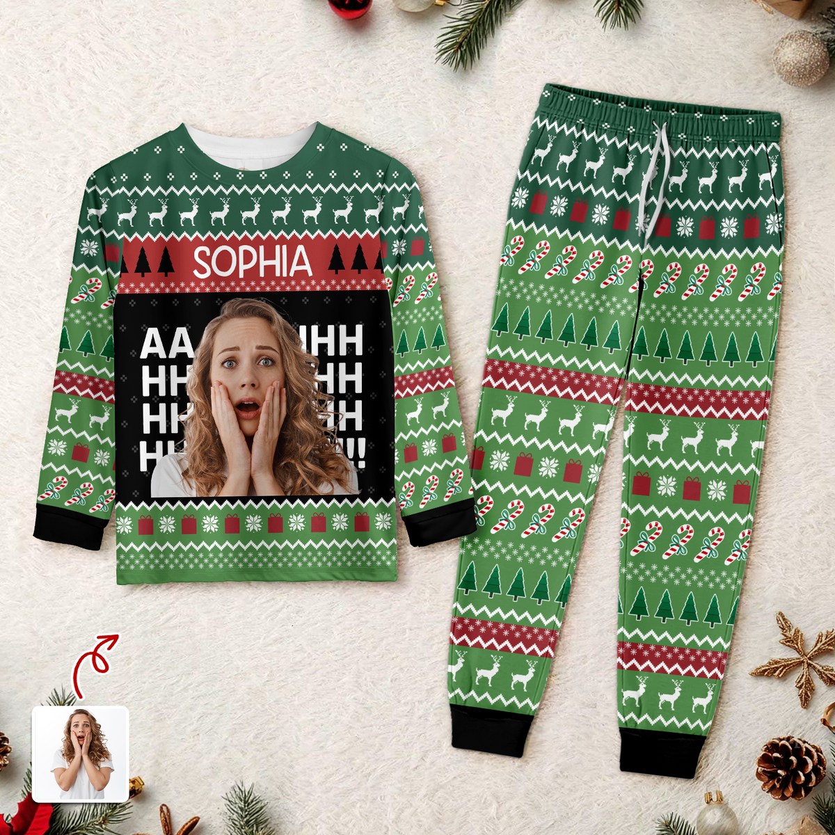 Custom Photo And Name AHHHHH Sleepwear TH10 896609