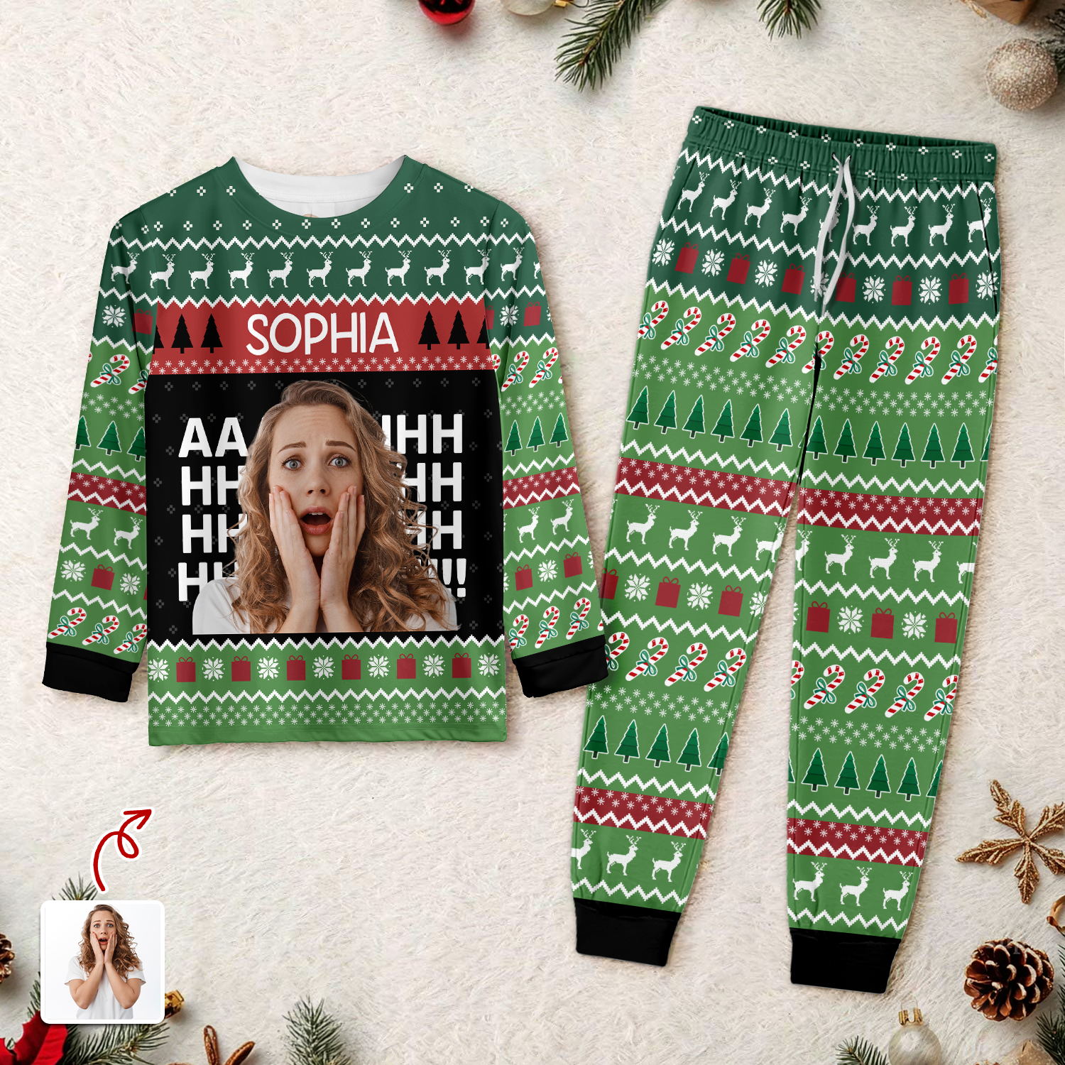 Custom Photo And Name AHHHHH Sleepwear TH10 896609