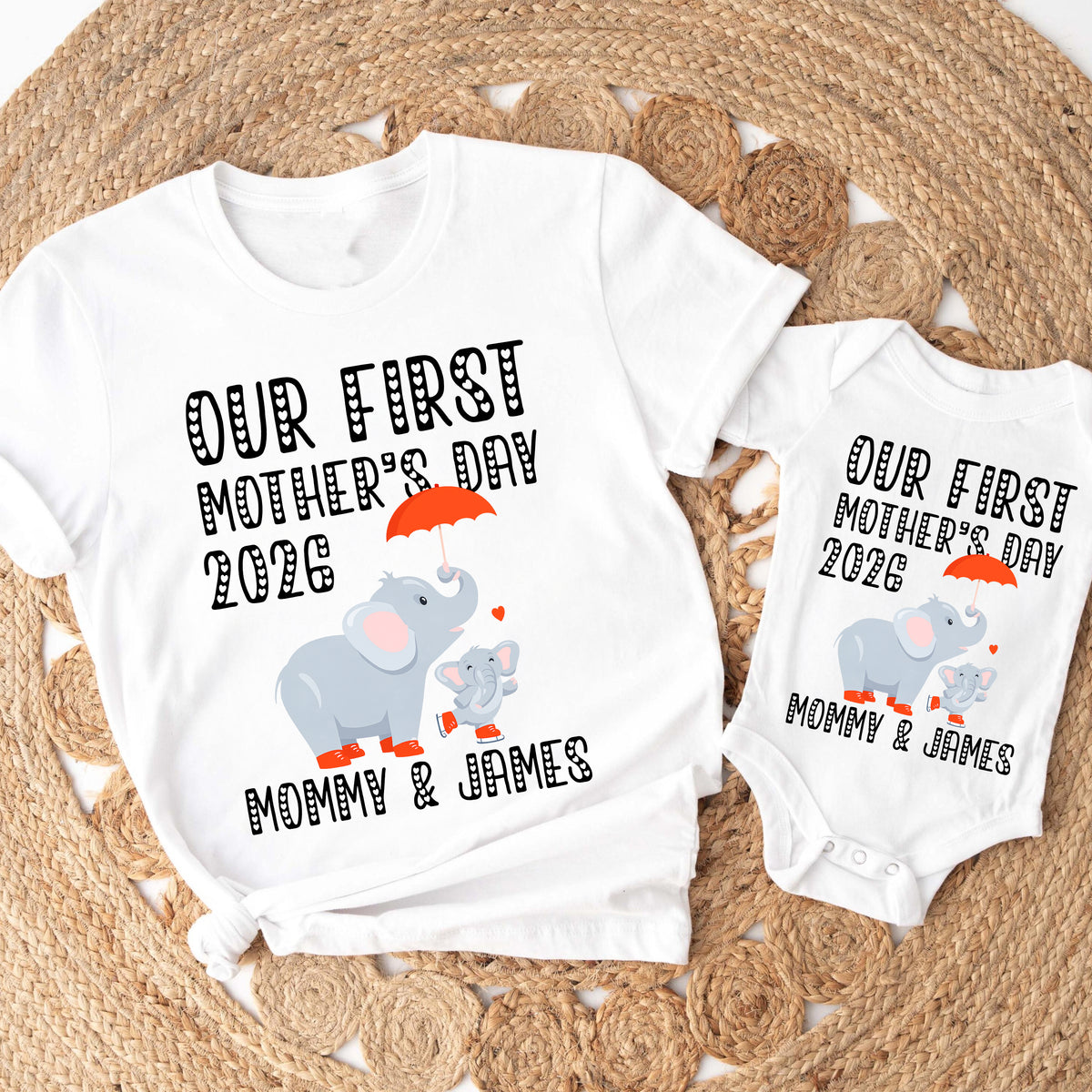 Custom Name Our First Mother's Day 2026 Matching Family Shirt LM32 899619