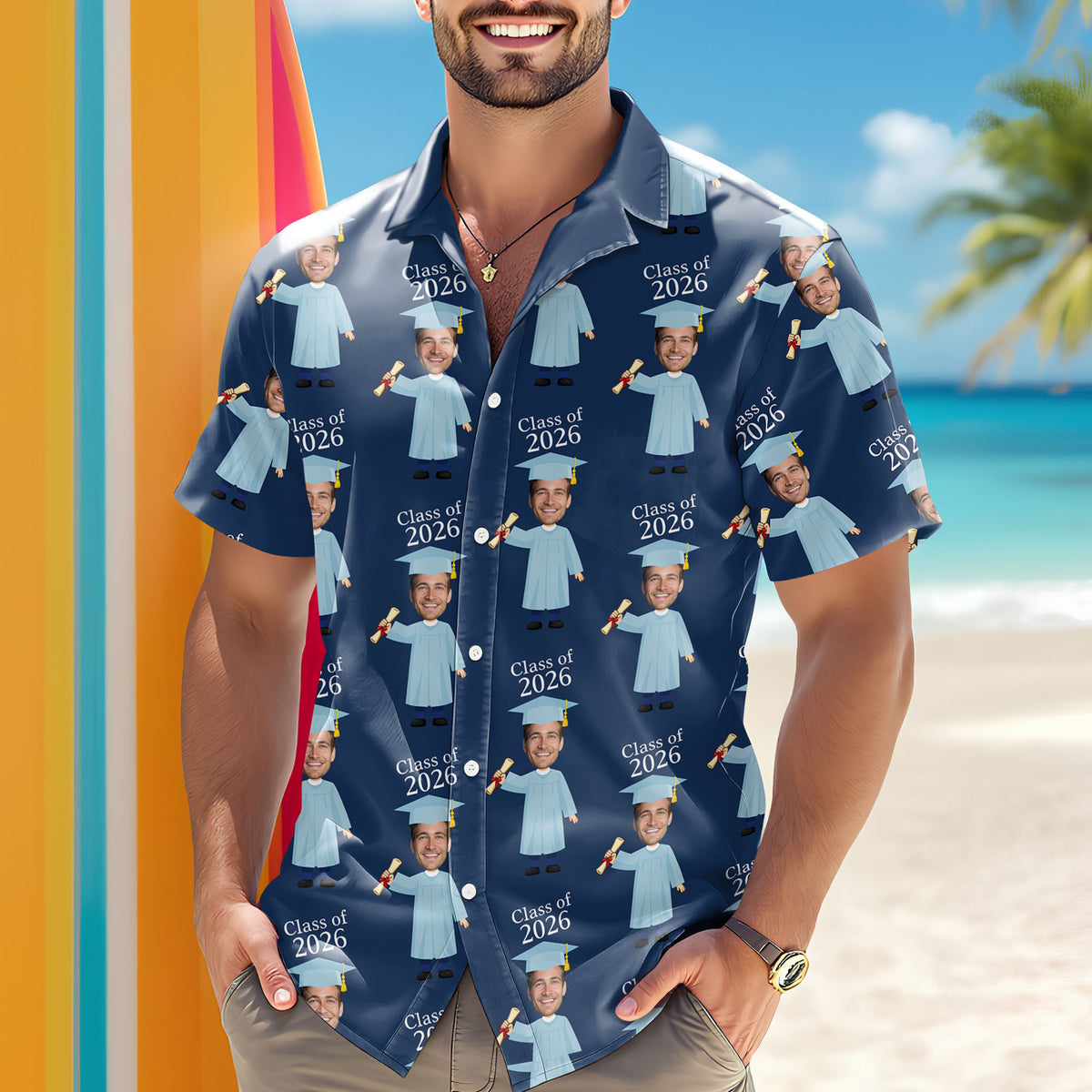 Custom Face Class of 2026 Graduation Hawaii Shirt HA75 920506