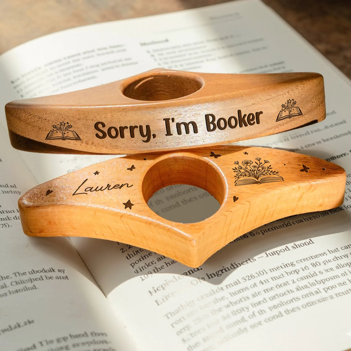 Sorry, I'm Booker Personalized Engraved Book Page Holder Funny Gifts For Book Lovers CH07 899556