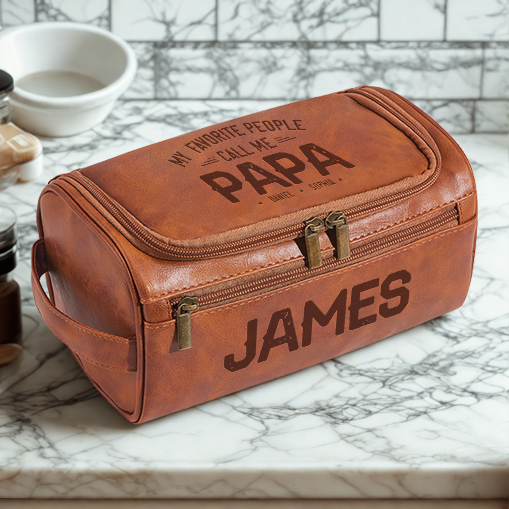 Custom My Favorite People Call Me Toiletry Bag With 2 Zip For Dad TH10 894921