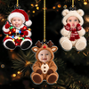 Custom Baby Face Acrylic Ornament Baby’s First Christmas Keepsake, Newborn Holiday Gift CH07 180754