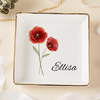 Custom Name And Flower Month Ring Dish TH10 896883