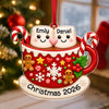 Personalized Marshmallow Hot Cocoa Acrylic Ornament, Hot Chocolate Couple Keepsake HA75 919140