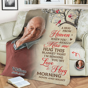 When You Really Miss Me Hug This Blanket Custom Memorial Photo Blanket CH07 896494