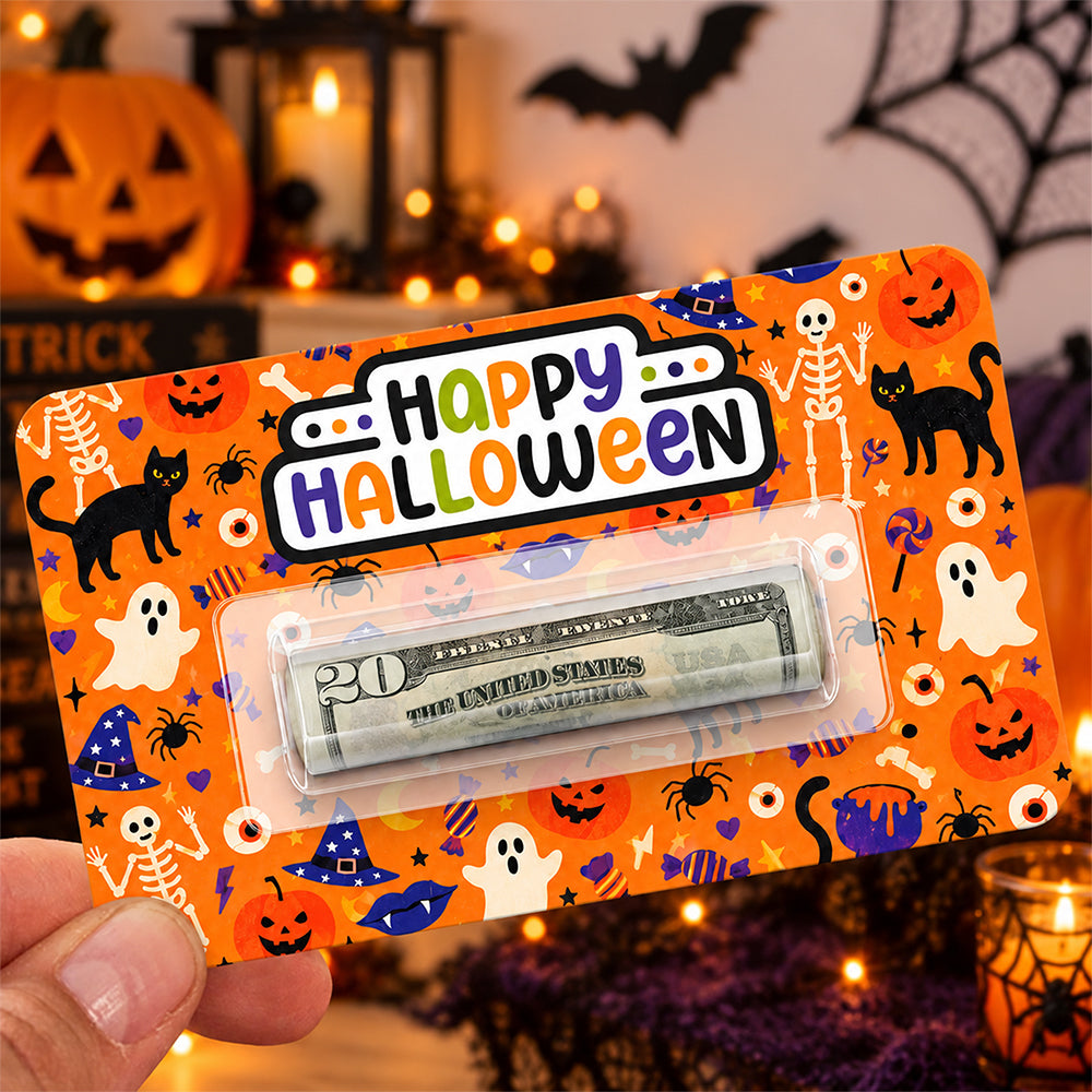 Personalized Happy Halloween Money Holder Card, Spooky Cash Gift For Family & Friends LM32 669993