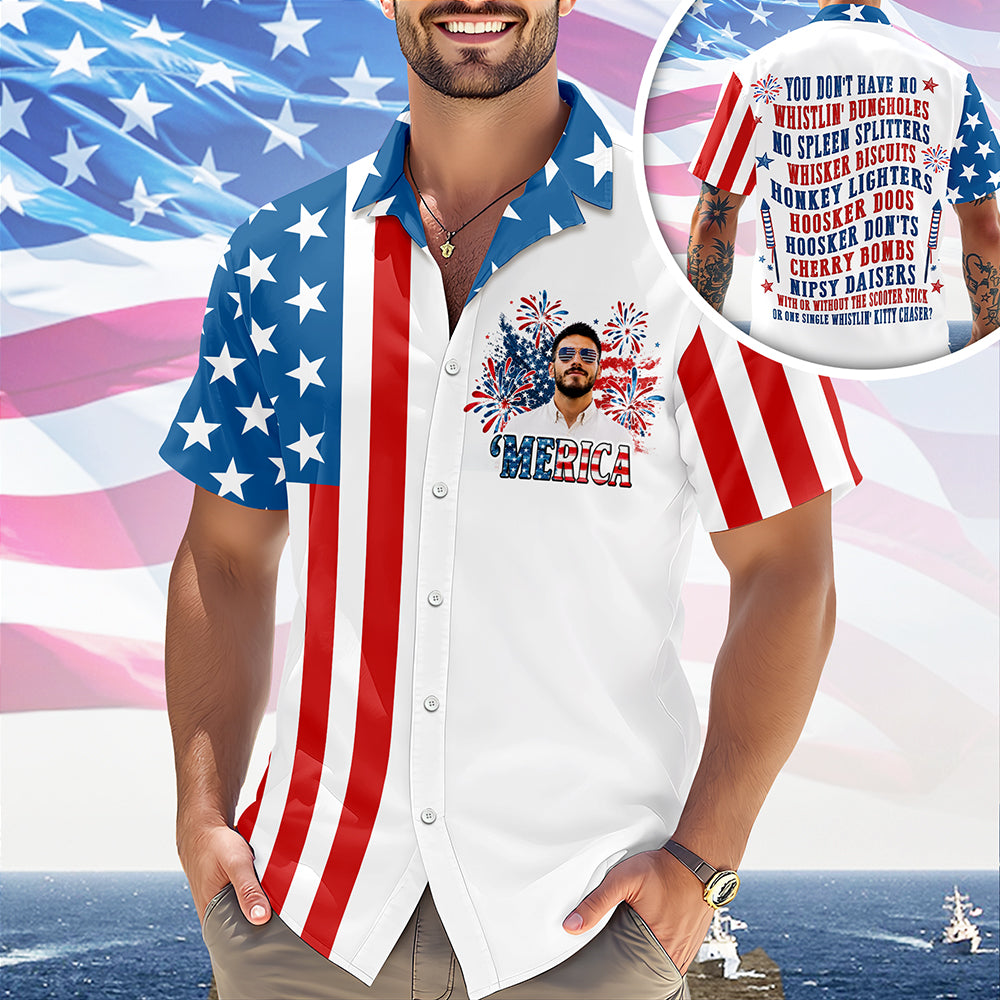 Custom Photo Merica July 4th 250th Anniversary Hawaii Shirt TH10 170235