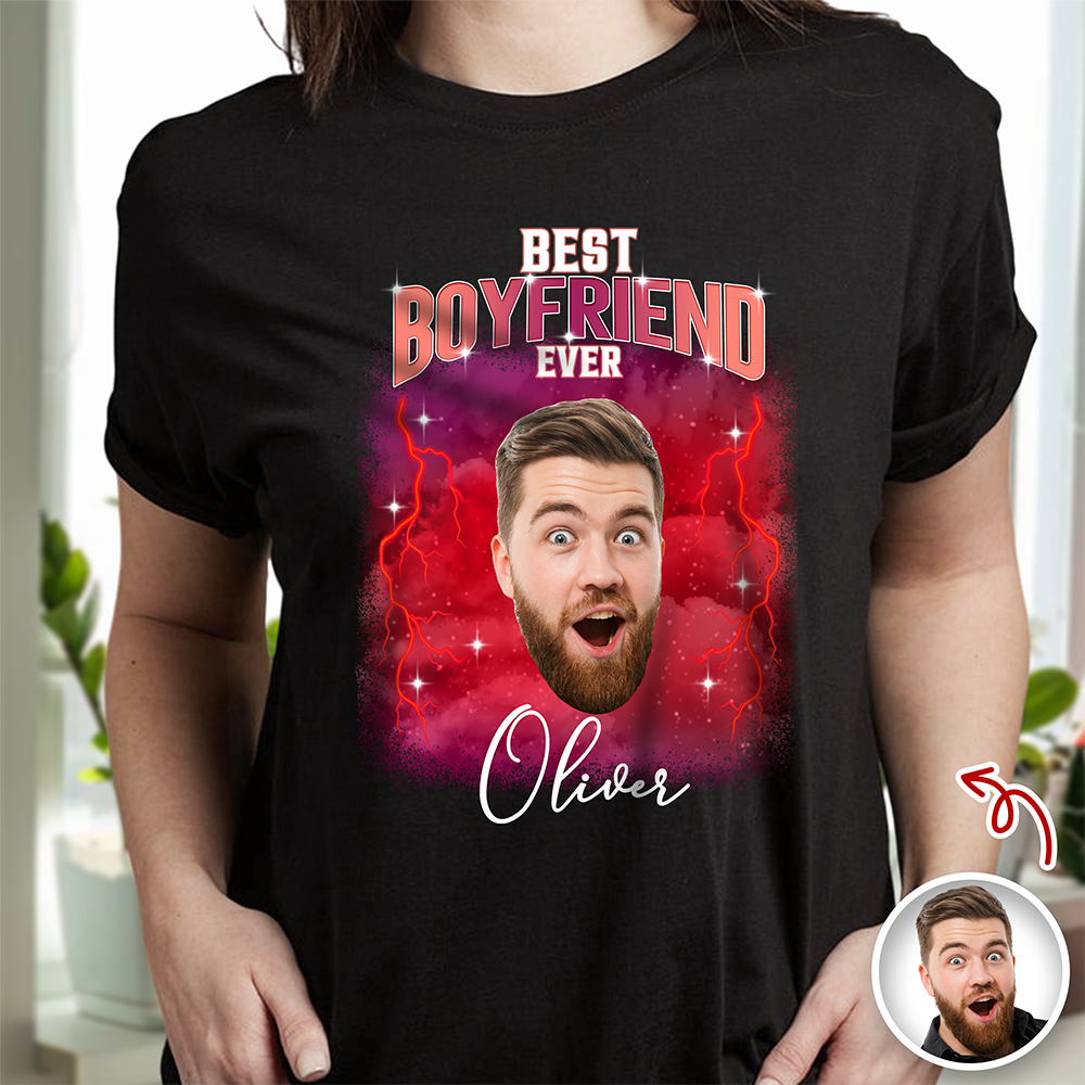 Custom Photo Best Boyfriend, Girlfriend Ever Couple Shirt TH10 894491