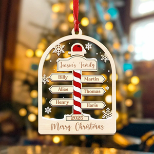 Custom Family Name Xmas Wood And Acrylic Ornament CH07 896936