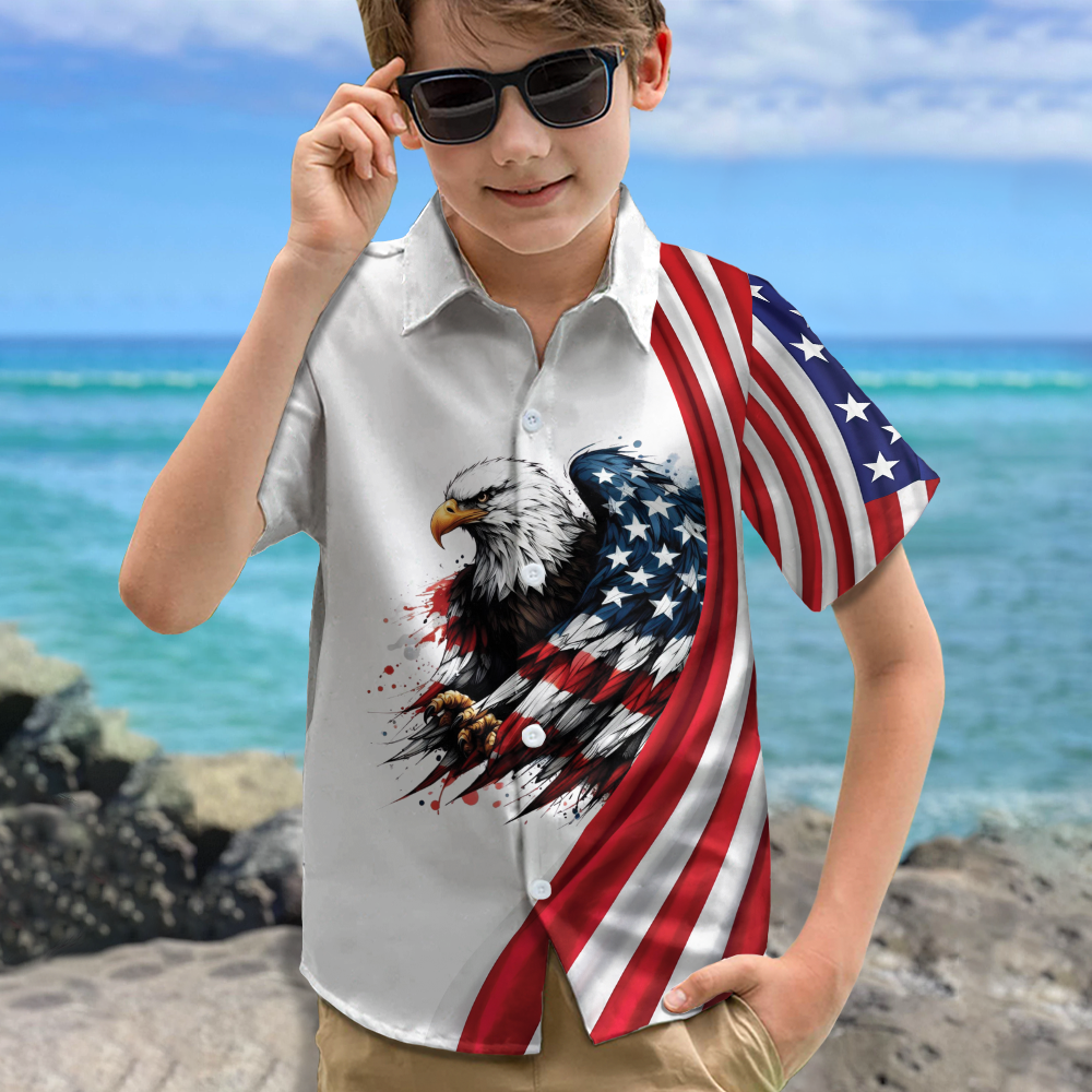 Personalized America Pride 250 Years Anniversary 1776–2026 Eagle Kid Hawaii Shirt TH10 169405