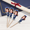 Custom Graduation Photo Acrylic Cupcake Topper Gifts For Graduation HO82 901400