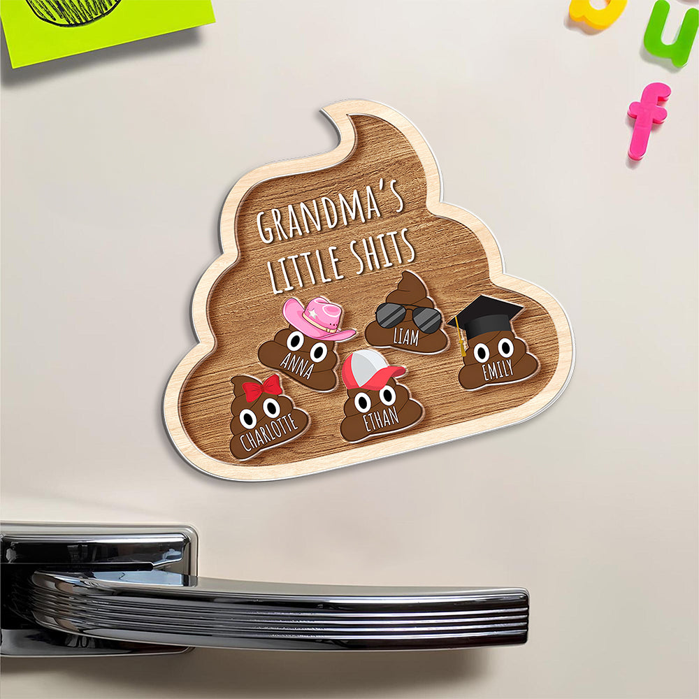Personalized Grandkids Mother's Day Gift For Grandma Shaking Magnet Gift For Nana, Funny Grandma HA75 921220