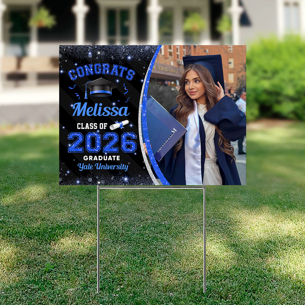 Custom Photo Class Of 2026 Personalized Graduation Yard Sign HA75 920462
