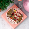 Custom Family Name & Year Christmas Tree Glass Ornament Santa Snowman Holiday Keepsake For Family TH10 171301