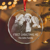 Custom Family Photo And Name Engraved Glass Ornament For Christmas TH10 894277