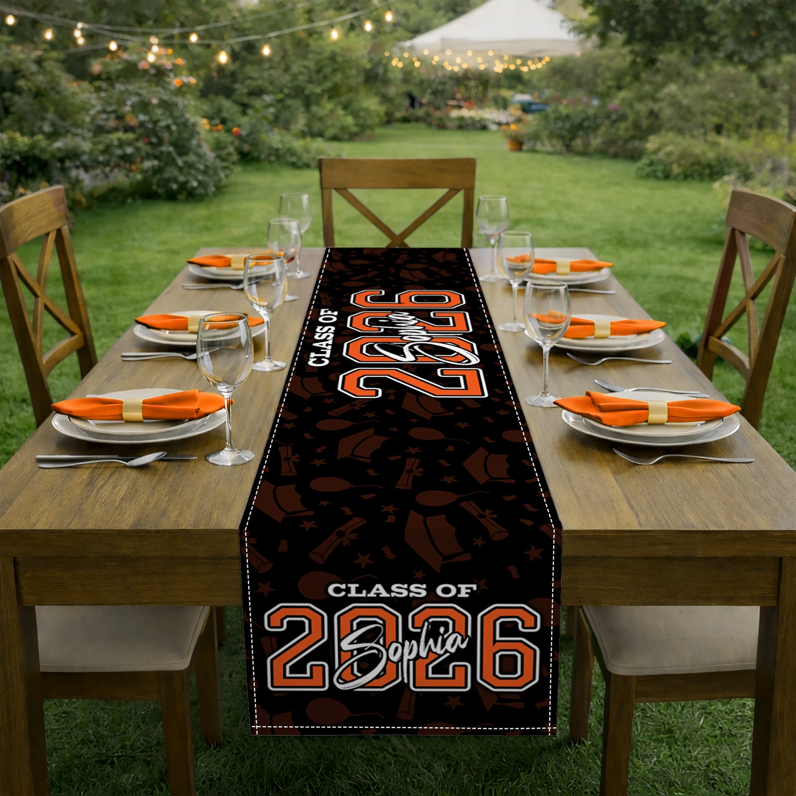 Custom Name Class Of 2026 Graduation Table Runner - Personalized Party Decor CH07 911322