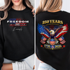 Custom Name Freedom 250 Years 1776 - 2026 Back & Front Dark Shirt TH10 169337