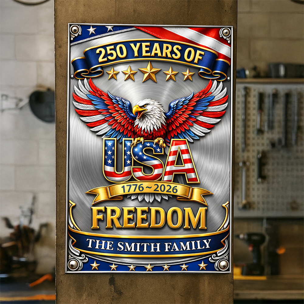 USA 250 Years Of Freedom Metal Sign TH10 169447