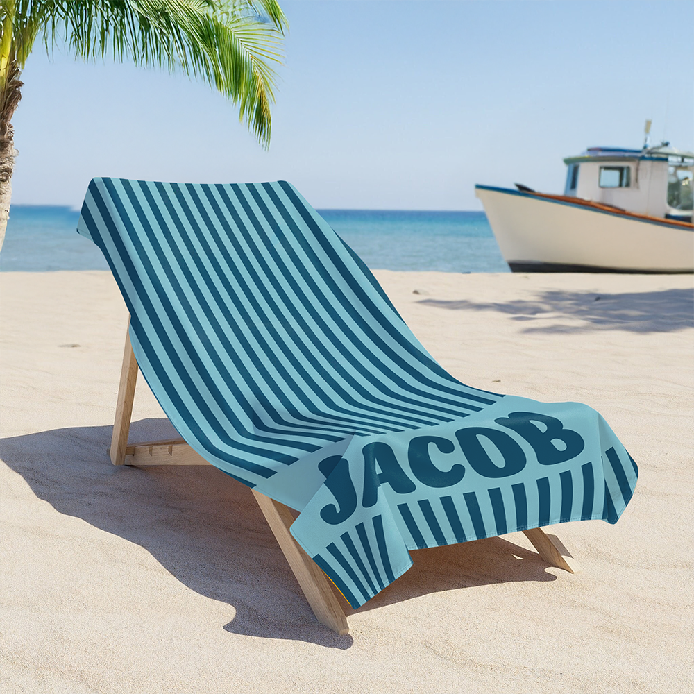 Custom Name Groovy Beach Towel – Personalized Gift for Family, Friends & Loved Ones CH07 911008