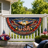 Custom Name American Flag Eagle 250th Anniversary 1776-2026 Non-Pleated Fan Flag LM32 669339