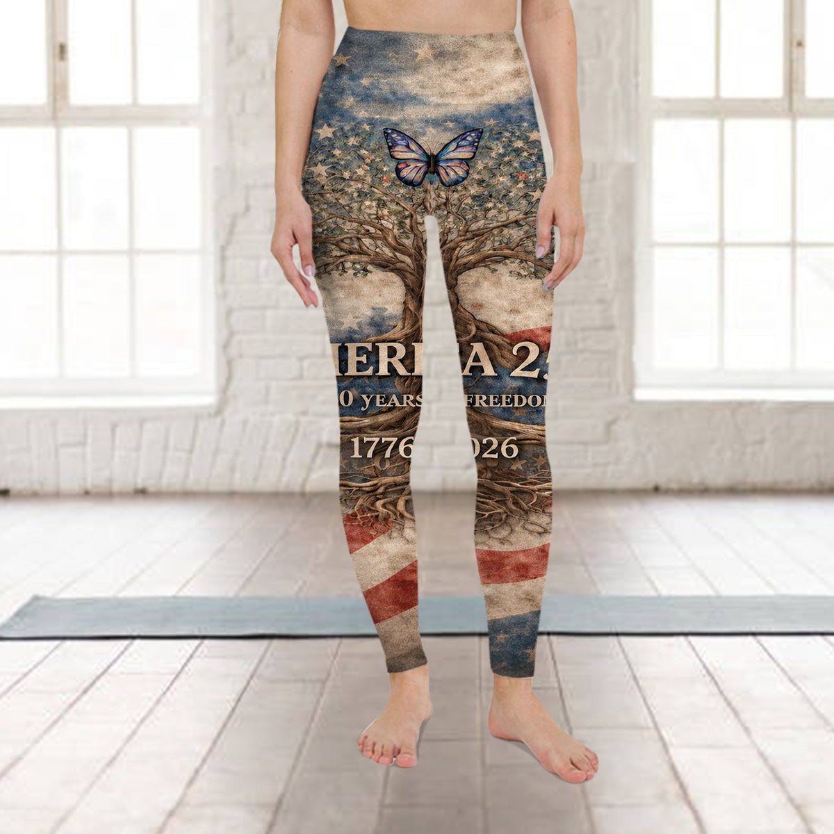 Personalized Patriotic Women’s Leggings – American 250th Anniversary Independence Day Pants HO82 901972