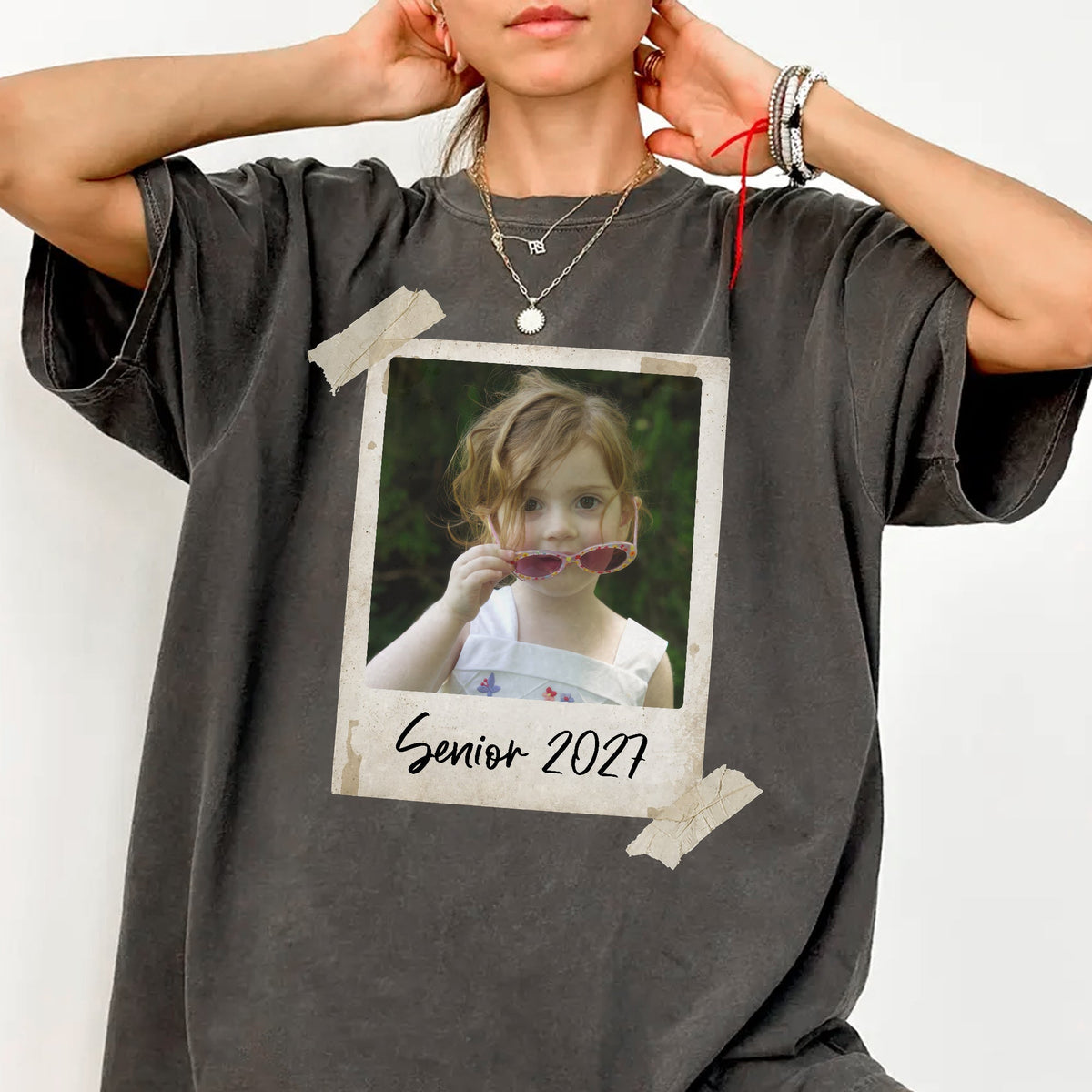 Custom Senior 2027 Photo Comfort Shirt Vintage Polaroid TH10 170559