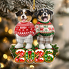 Custom Dog Cat Photo with Xmas Clothes Christmas Acrylic Ornament HO82 904152