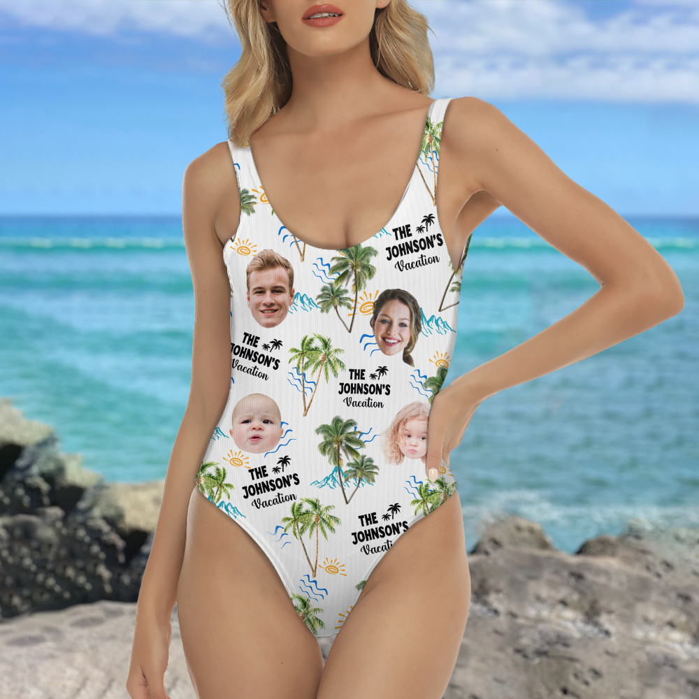 Custom Photo Family Vacation Family Trip - Personalized Swimsuit LM32 893765