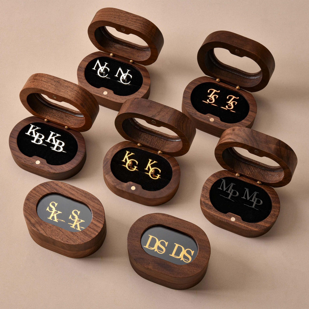 Personalized Initial Cufflinks for Men, Best Man Gifts For Father's Day, Valentine, Groomsmen Gifts LM32 899483