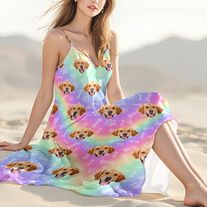 Custom Pet Photo Maxi Dress For Dog And Cat Lovers CH07 895610