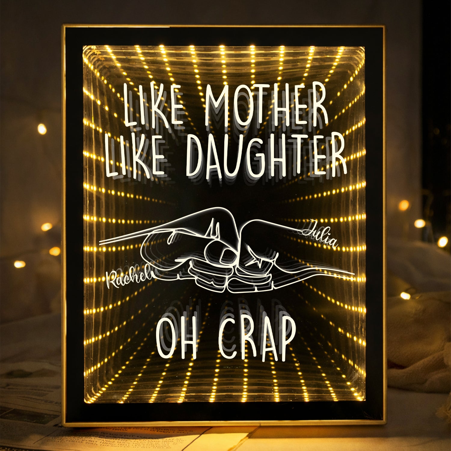 Personalized Happy Mother's Day Like Mother Like Daughter/Son Infinity Mirror Light Box HO82 901624