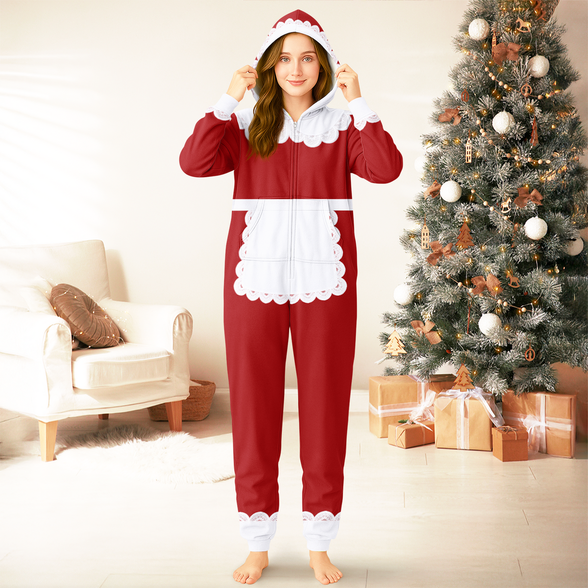 Funny Christmas Onesie Pajamas Holiday Character Costumes For Family LM32 670313